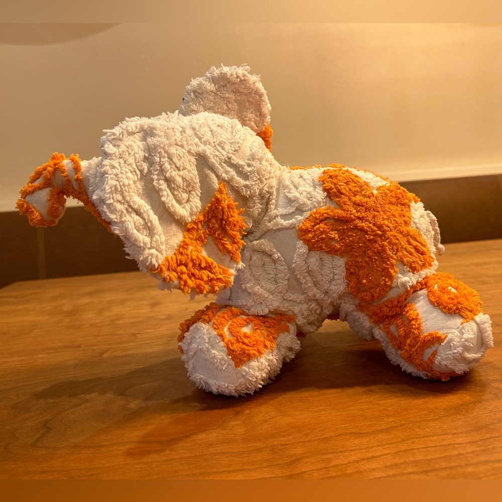 Elephant Stuffed animal made from vintage bedspread